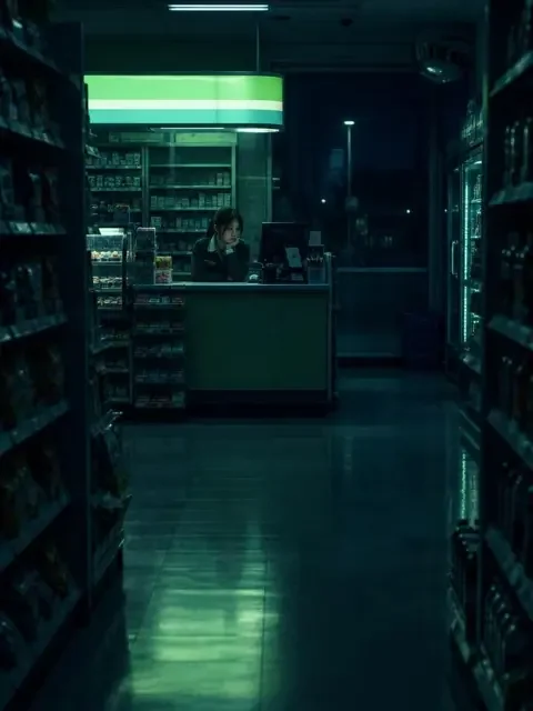 短剧《凌晨三点的收银台》封面 - 夜班故事