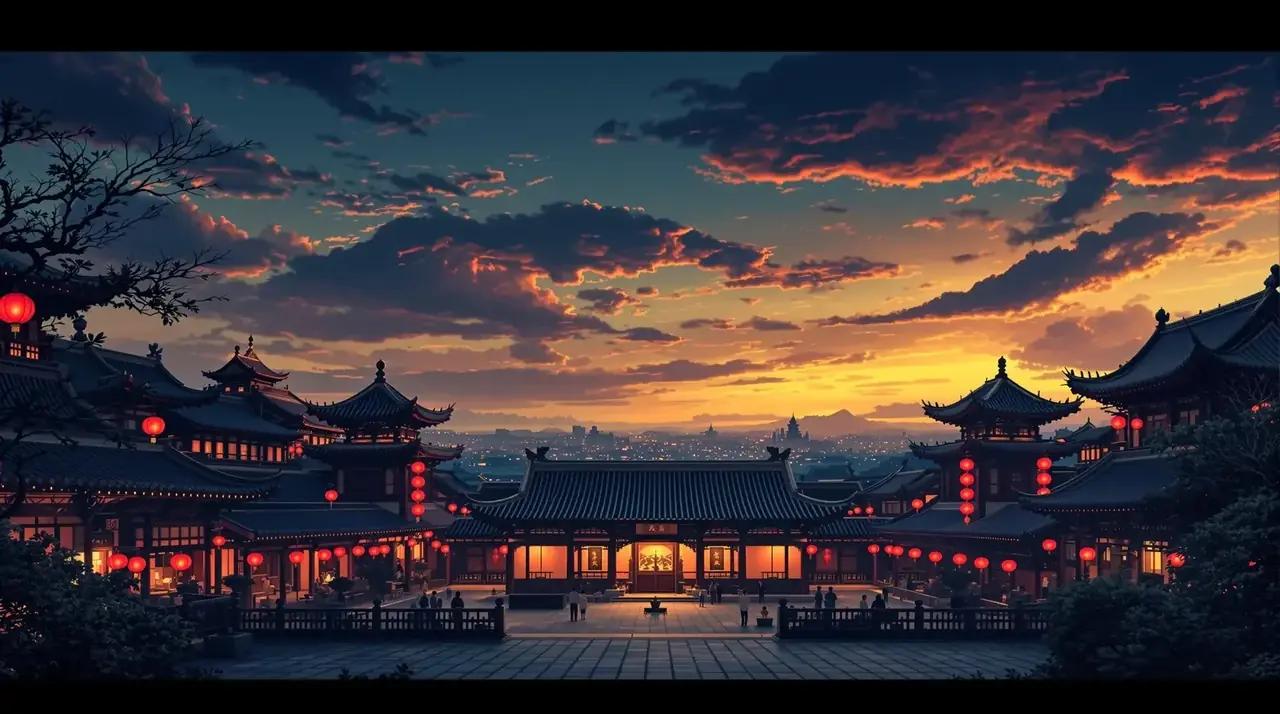 糯米短剧首屏：午夜蓝影院幕布拉开，露出霓虹粉紫光影中的宫殿场景