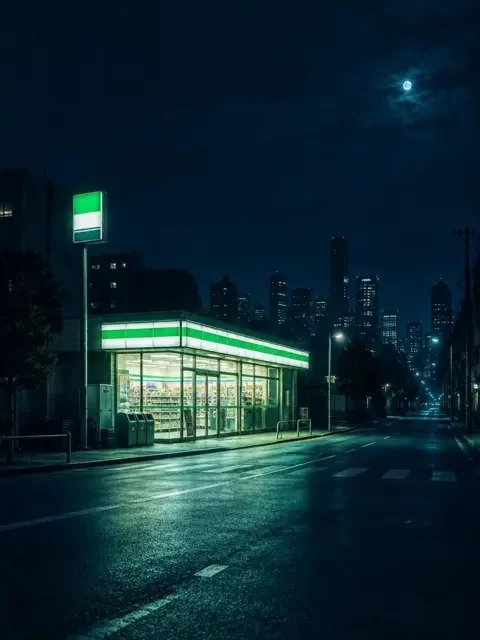 短剧《24小时不熄的灯》封面 - 深夜便利店