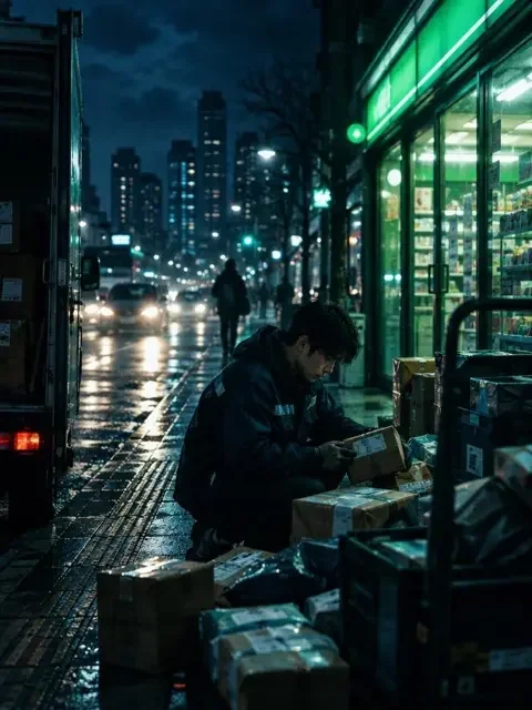 快递员的深夜 - 糯米短剧 短剧《快递员的深夜》封面 - 小人物日记